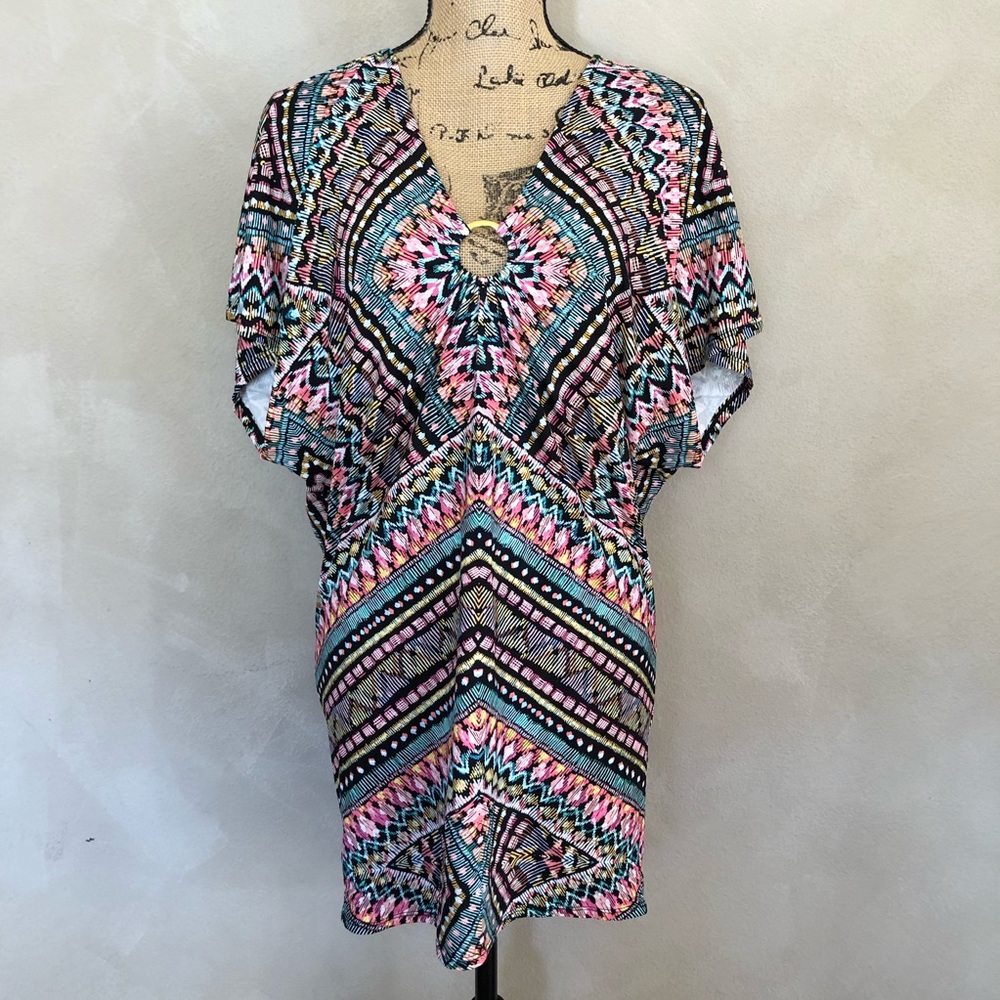 5/$25 Bar lll neon tribal sundress swim cover up